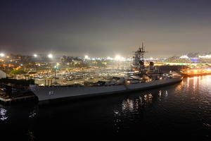 Battleship USS Iowa Morning