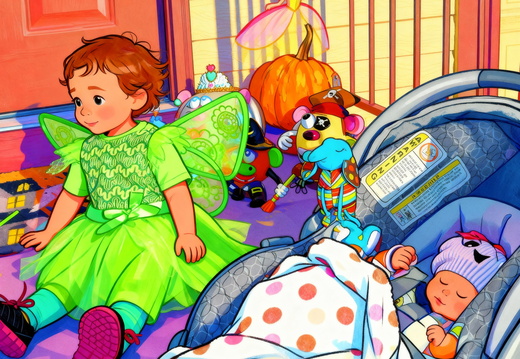 First Halloween with Sister